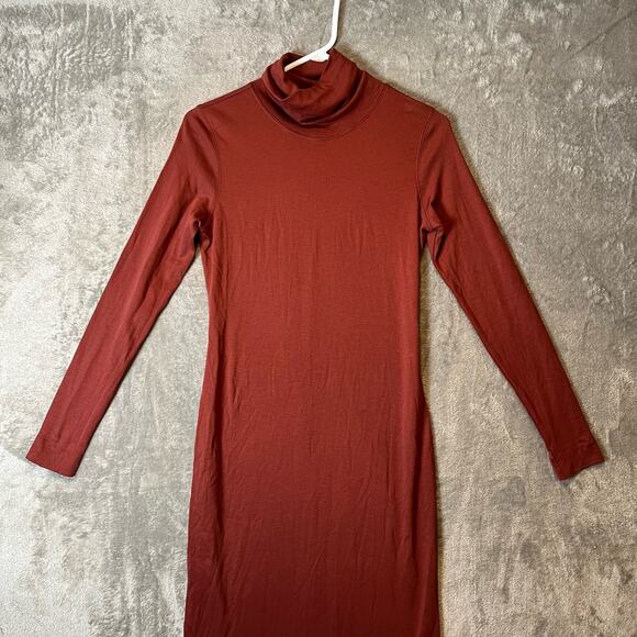 Peruvian Connection Women’s Classic T-Neck Dress Size‎ XS Burnt Orange - Picture 2 of 8